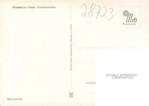 AK / Ansichtskarte Wangen_Allgaeu Kinderheilstaette Wangen Allgaeu