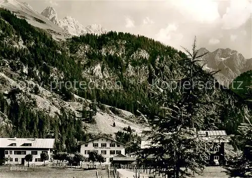 AK / Ansichtskarte Birgsau mit Trettachspitze Maedelegabel Hochtrottspitze und Wilde Mann Birgsau