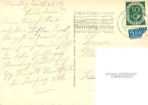 AK / Ansichtskarte Starnbergersee mit Schloss und alter Kirche Starnbergersee