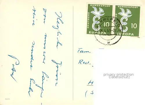 AK / Ansichtskarte Krefeld_Rhein Partie im Stadtwald Hauptbahnhof Rheinbruecke Jugendherberge Burg Linn 