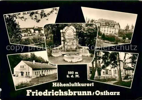 AK / Ansichtskarte Friedrichsbrunn_Harz Teilansichten Hotel Friedrichsbrunnen Friedrichsbrunn Harz