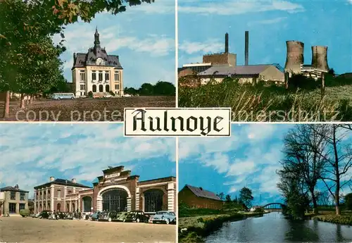 AK / Ansichtskarte Aulnoye Aymeries Hotel de Ville La Centrale de Pont sur Sambre La Sambre La Gare et la Poste Aulnoye Aymeries