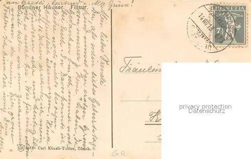 AK / Ansichtskarte Filisur_GR Buendner Haeuser 