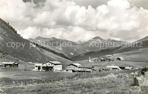 AK / Ansichtskarte Sertig_Doerfli mit Kurhaus und Schiahorn Sertig Doerfli