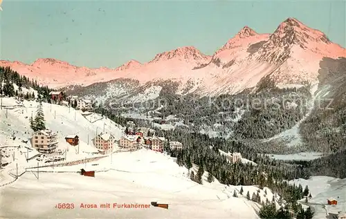 AK / Ansichtskarte Arosa_GR mit Furkahoerner Arosa_GR