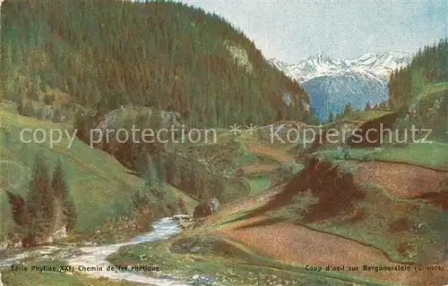 AK / Ansichtskarte Berguenerstein_Bravuogn_GR Chemin de fer rhetique 