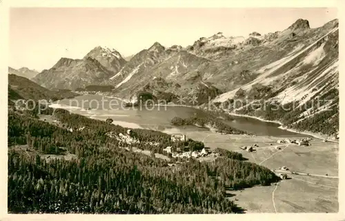 AK / Ansichtskarte Silsersee mit Blick auf Maloja Silsersee