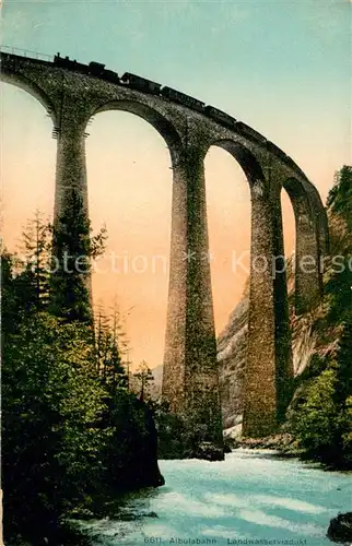 AK / Ansichtskarte Albulabahn_GR Landwasserviadukt 