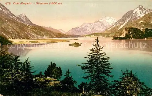 AK / Ansichtskarte Silsersee Panorama Silsersee