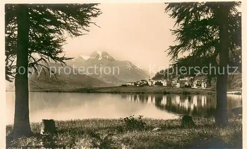 AK / Ansichtskarte Silvaplana_GR mit Piz la Margna Silvaplana_GR