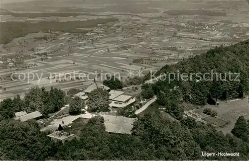 AK / Ansichtskarte Laegern Hochwacht_Regensberg_Dielsdorf_ZH Fliegeraufnahme mit Restaurant 