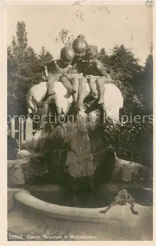 AK / Ansichtskarte Zuerich_ZH Brunnen in Wollishofen Zuerich_ZH