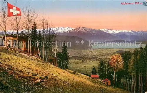 AK / Ansichtskarte Albishorn_915m_ZH Panorama 