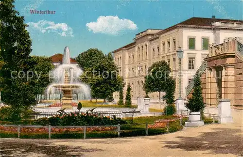 AK / Ansichtskarte Winterthur__ZH Park Brunnen 