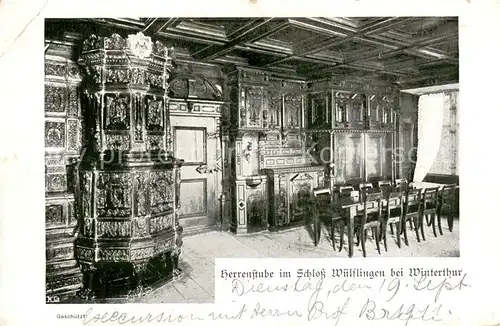 AK / Ansichtskarte Winterthur__ZH Herrenstube im Schloss Wuelfingen 