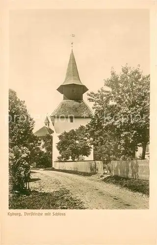 AK / Ansichtskarte Kyburg_ZH Dorfkirche mit Schloss Kyburg_ZH