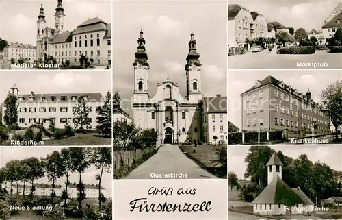 AK / Ansichtskarte Fuerstenzell Klosterkirche Marktplatz Kinderheim Krankenhaus Kirche Neue Siedlung Fuerstenzell