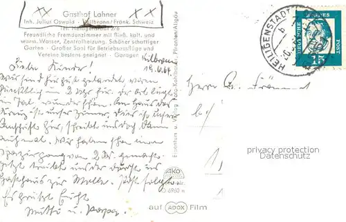 AK / Ansichtskarte Veilbronn Panorama Fraenkische Schweiz Gasthof Lahner Felsen Veilbronn