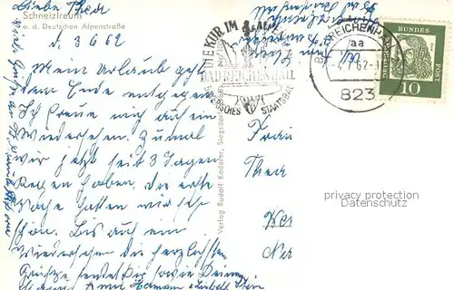 AK / Ansichtskarte Schneizlreuth Ansicht mit Kirche Deutsche Alpenstrasse Alpen Schneizlreuth