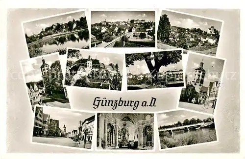 AK / Ansichtskarte Guenzburg Stadtansichten Kirche Bruecke Guenzburg