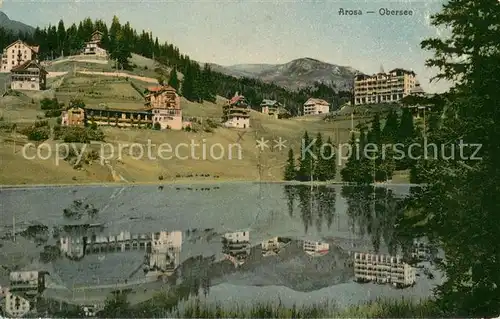 AK / Ansichtskarte Arosa_GR Obersee Wasserspiegelung Arosa_GR