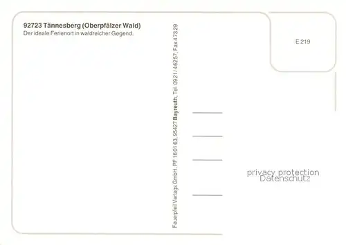 AK / Ansichtskarte Taennesberg Panorama Ferienort Luftkurort im Oberpfaelzer Wald Landschaft Natur Gedenkstein Taennesberg