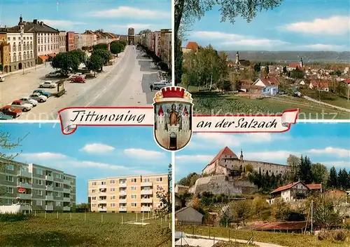 AK / Ansichtskarte Tittmoning_Salzach Panorama Zentrum Wohnsiedlung Burg Tittmoning Salzach