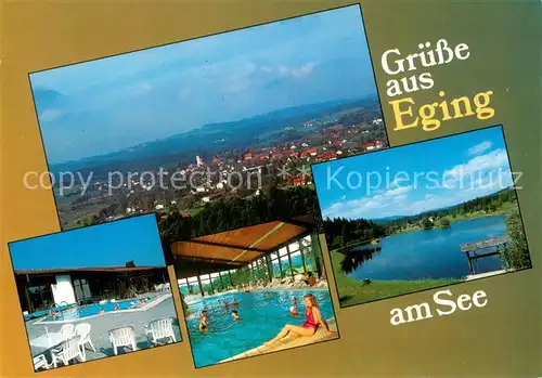 AK / Ansichtskarte Eging_See Panorama Erholungsort Hallenbad Partie am See Eging_See