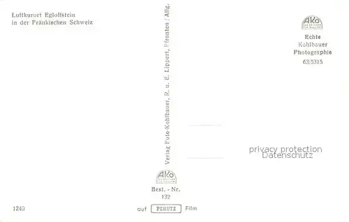 AK / Ansichtskarte Egloffstein Teilansicht Luftkurort Fraenkische Schweiz Egloffstein