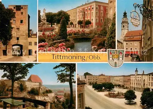 AK / Ansichtskarte Tittmoning_Salzach Stadtansichten Zentrum Kirche Burg Tittmoning Salzach