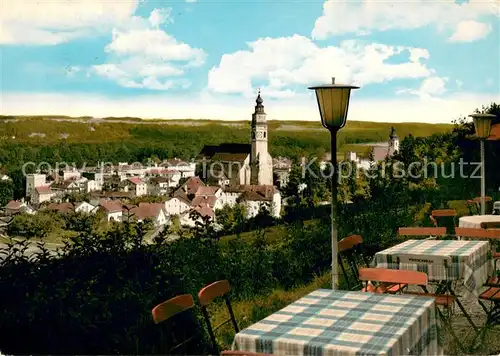 AK / Ansichtskarte Tittmoning_Salzach Blick vom Stadtberg zur Kirche Tittmoning Salzach