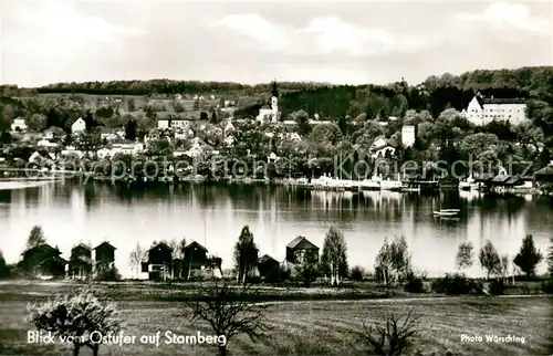 AK / Ansichtskarte Starnberg Blick vom Osterufer Starnbergersee Starnberg