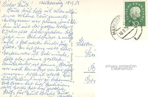 AK / Ansichtskarte Marktredwitz Gesamtansicht Ortszentrum Kirche Freibad Felsen Marktredwitz