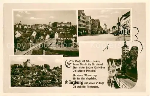 AK / Ansichtskarte Guenzburg Teilansichten Motive Stadtzentrum Guenzburg