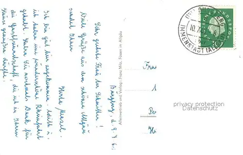 AK / Ansichtskarte Burgberg_Allgaeu Gesamtansicht mit Alpenpanorama Gruenten Denkmal Starzlachklamm Wasserfall Burgberg Allgaeu