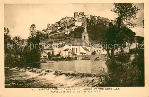 AK / Ansichtskarte Saint Flour_Cantal Cascade du Lander et vue Generale Saint Flour Cantal