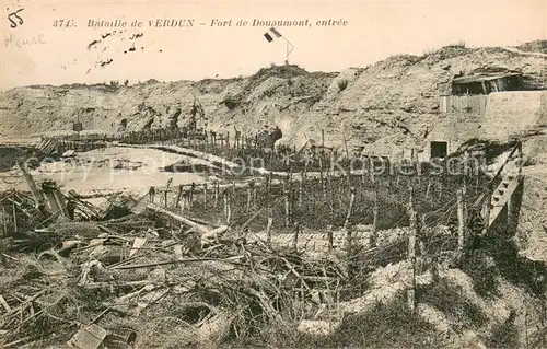 AK / Ansichtskarte Verdun_Meuse Bataille de Verdun Fort de Douaumont entree Verdun Meuse