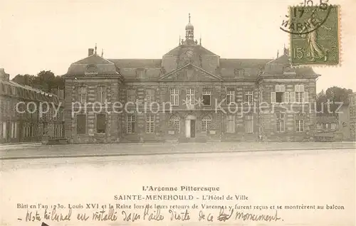 AK / Ansichtskarte Sainte Menehould Hotel de Ville Sainte Menehould