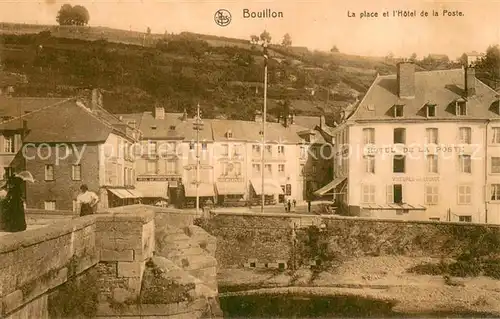 AK / Ansichtskarte Bouillon_Le La place et lHotel de la Poste Bouillon_Le