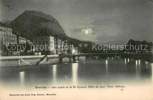 AK / Ansichtskarte Grenoble_38 Les quais et le St Eynard Effet de nuit 