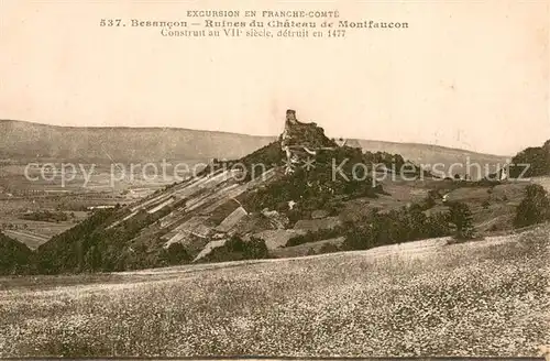 AK / Ansichtskarte Besancon_Doubs Ruines du Chateau de Montfaucon Besancon Doubs