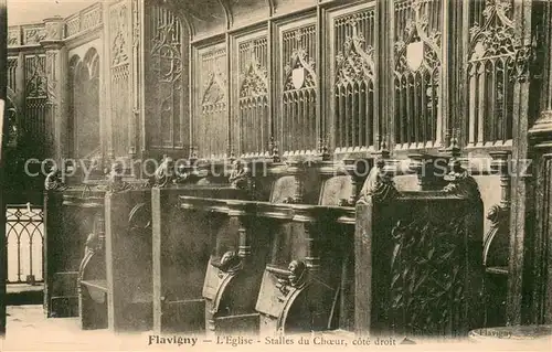 AK / Ansichtskarte Flavigny_Cher Eglise Stalles du Choeur cote droit Flavigny_Cher