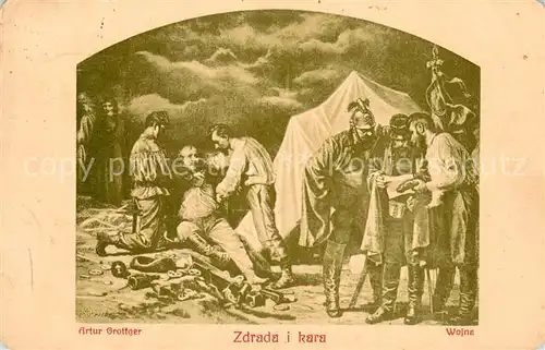 AK / Ansichtskarte Polen_Poland Artur Grottger Zdrada i kara 