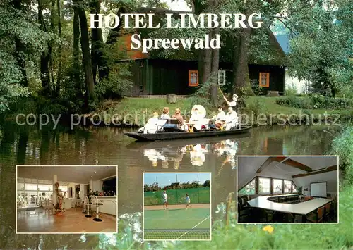 AK / Ansichtskarte Limberg_Cottbus Hotel Limberg Spreewald Tennispatz Limberg Cottbus