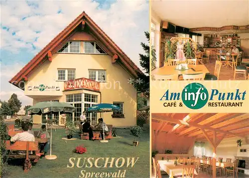 AK / Ansichtskarte Suschow Am InfoPunkt Cafe Restaurant Suschow