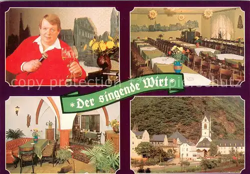 AK / Ansichtskarte Kamp Bornhofen Hotel Kurfuerst Der singende Wirt Manfred Schreiner Kamp Bornhofen