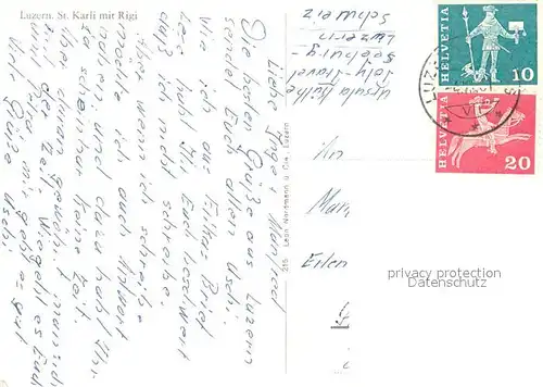 AK / Ansichtskarte Luzern__LU St. Karli m. Rigi 