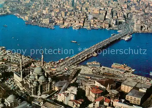 AK / Ansichtskarte Istanbul_Constantinopel Fliegeraufnahme The Golden Horn u. Galata Bridge Istanbul_Constantinopel