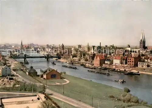 AK / Ansichtskarte Bremen Weser und Altstadt Bremen