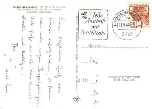 AK / Ansichtskarte Vegesack Strandlust Vegesack